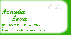aranka leva business card